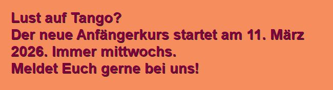 Neuer Tango-Anfängerkurs ab März 2026