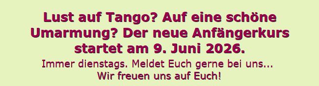 Neuer Tango-Anfängerkurs ab Juni 2026