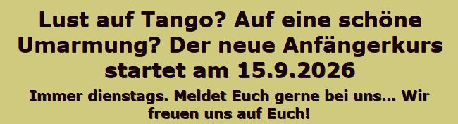 Neuer Tango-Anfängerkurs ab September 2026